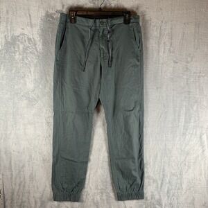Mack Weldon Joggers Mens M Green‎ Performance Stretch Cotton Pants Drawstring